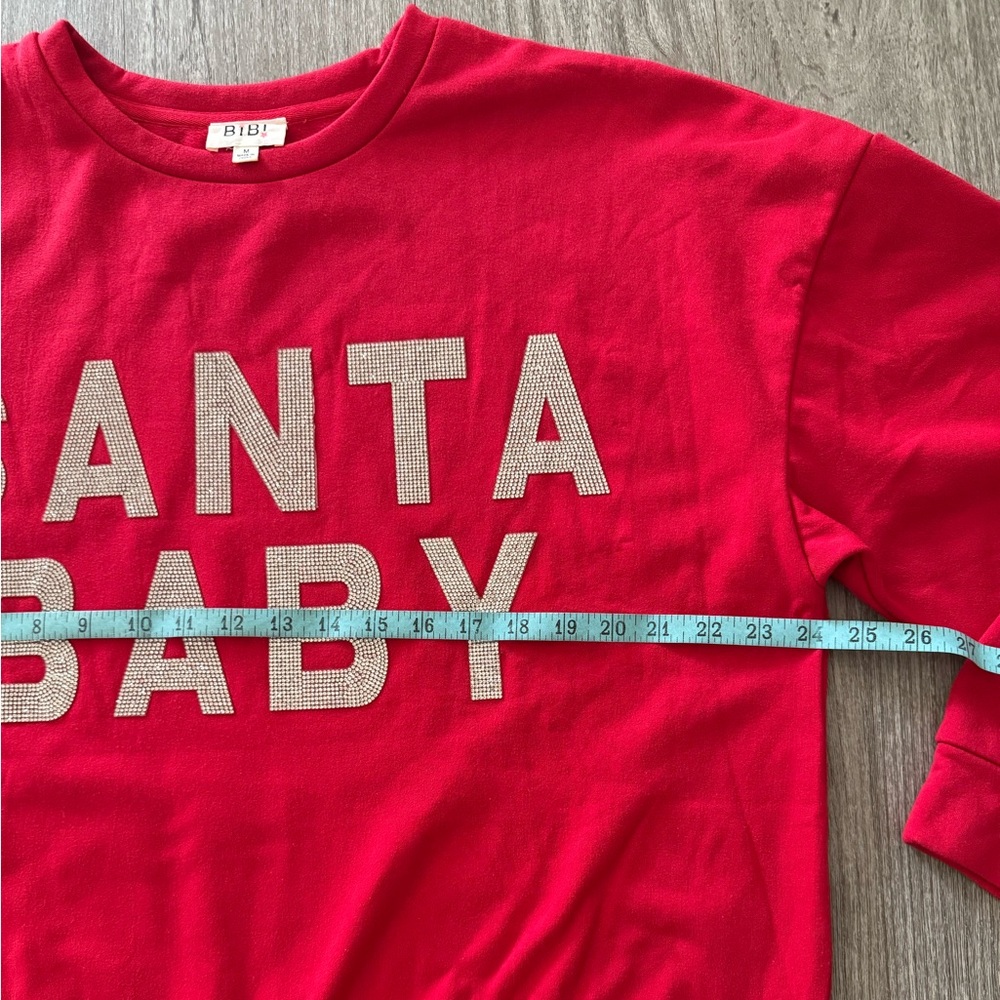 BiBi “SANTA BABY” Rhinestone Sweatshirt - Picture 6 of 10